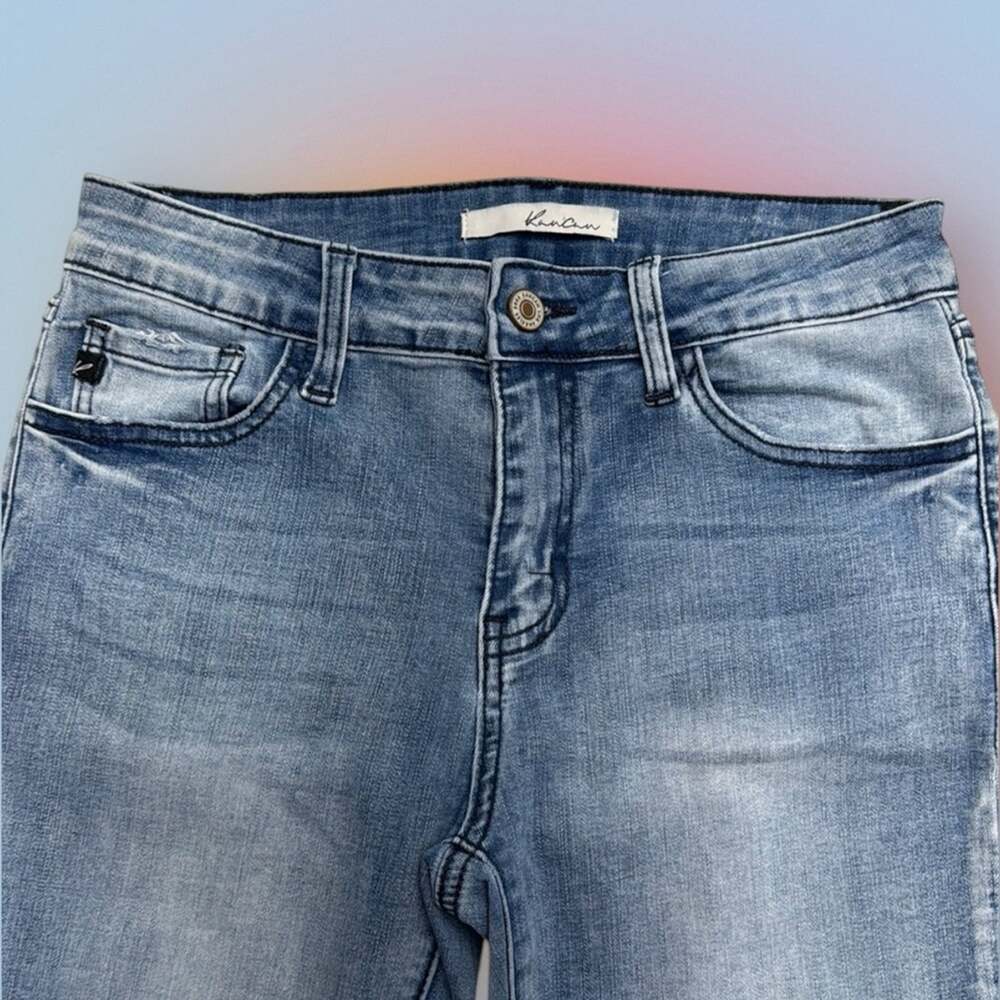 KANCAN Women’s 27 Slightly Distressed Skinny Blue Jeans